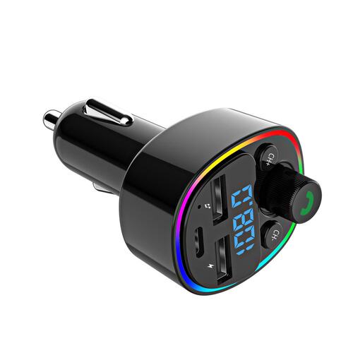 定制车载mp3蓝牙播放器汽车免提USB充电fm发射器氛围灯接收器G67