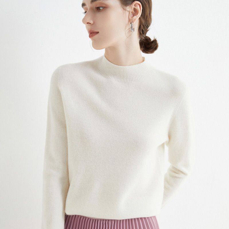 25秋冬新款无缝一线成衣内搭半高领100纯羊毛衫女长袖针织打底衫,女装/女士精品,羊绒衫,淘宝优惠券,粉丝福利购,淘宝优惠卷