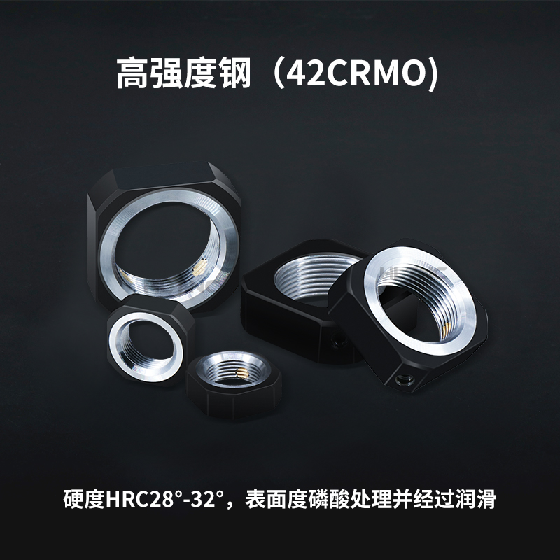 精密滚珠丝杆丝杠支轴承撑座锁紧螺母防松螺帽R-M10/12/15/17/20