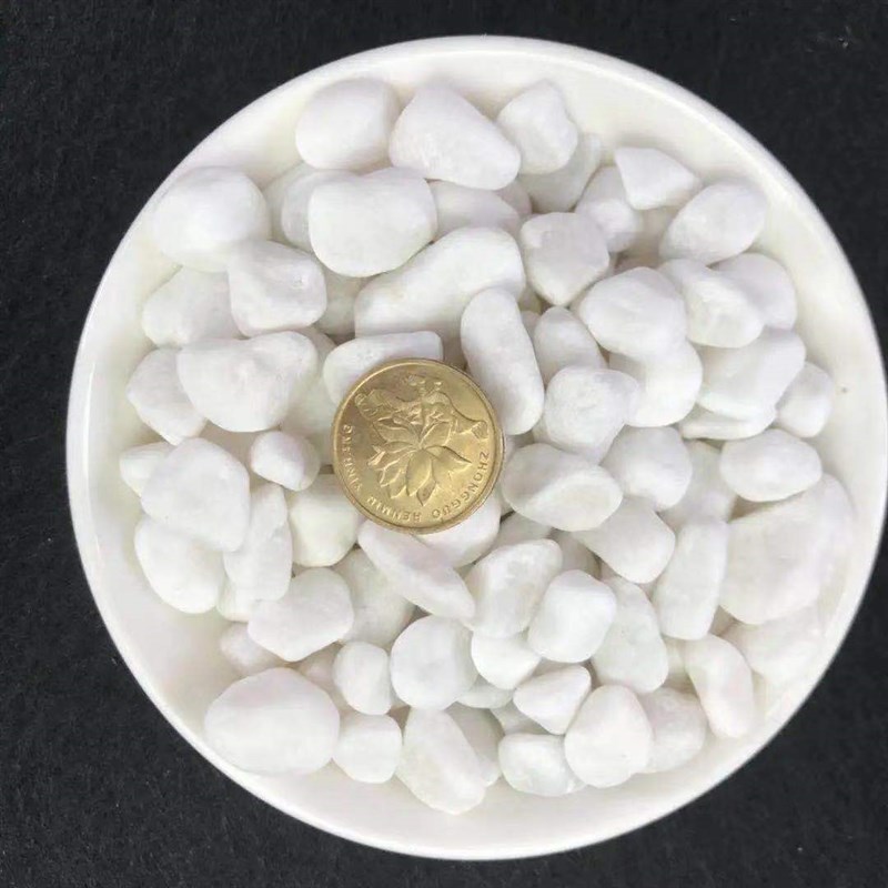大鹅卵石40斤白色石子石头庭院铺路铺地白石头园林枯山水白石子