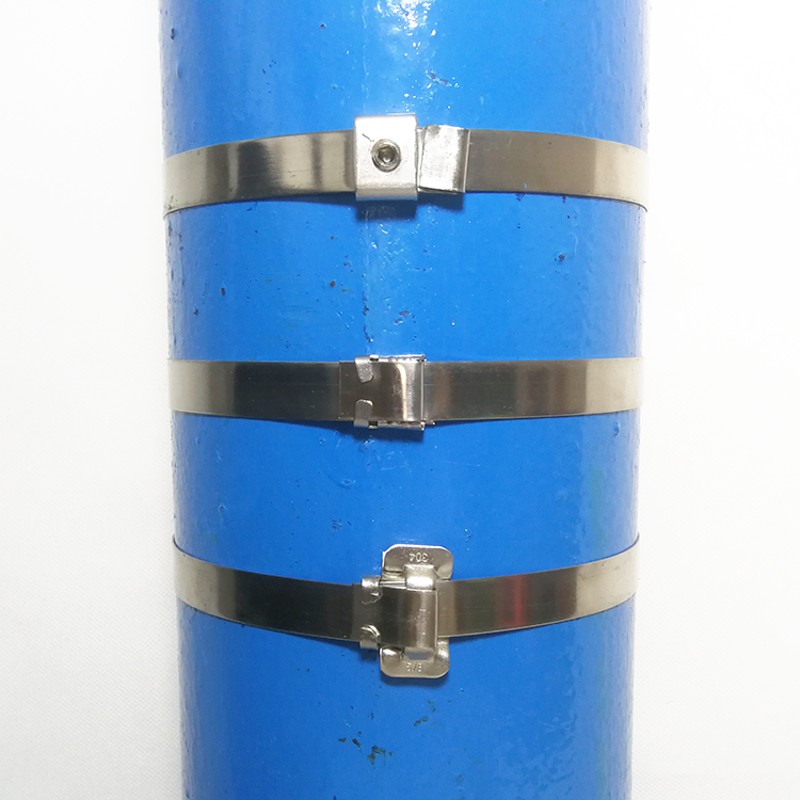 304不锈钢L型船用扎带扣LX型电缆桥架打包扣凹型保温钢带卡扣搭扣