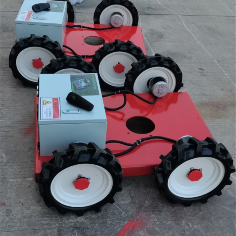 遥控割草机,四驱遥控割草轮胎电机轮毂底盘控制器改装件总成