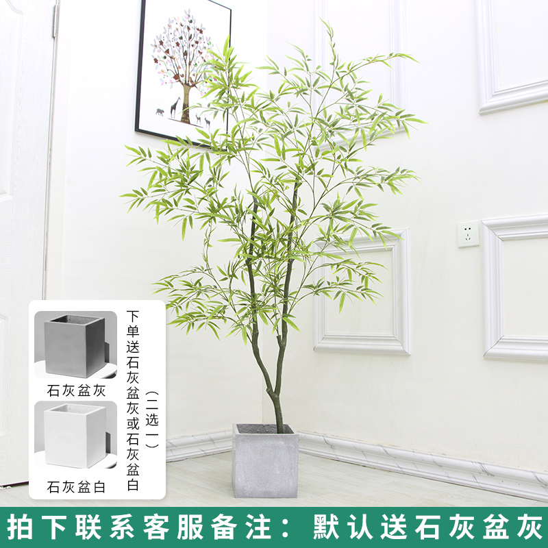 仿真竹子室内外装饰隔断酒店屏风造景仿生绿植造景大型假植物景观