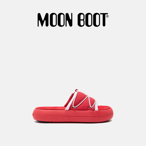 Moon Boot2026早春新款男女同款红色 ICON拖鞋