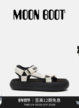 Moon Boot2026早春新款男女同款不分左右黑色/白色 SUPER 凉鞋
