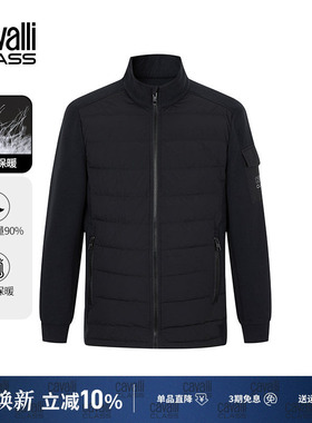 Cavalli Class卡沃利男装立领轻薄羽绒服男秋冬便携短款保暖外套