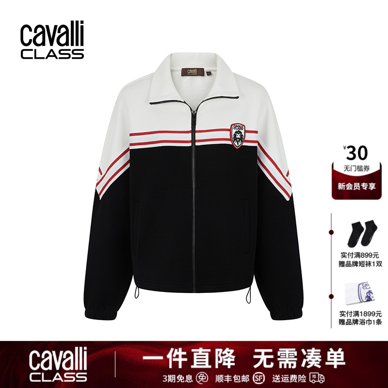 CavalliClass色刺绣复古外套运动