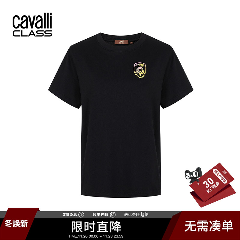 CavalliClass薄款狮子图案T恤女