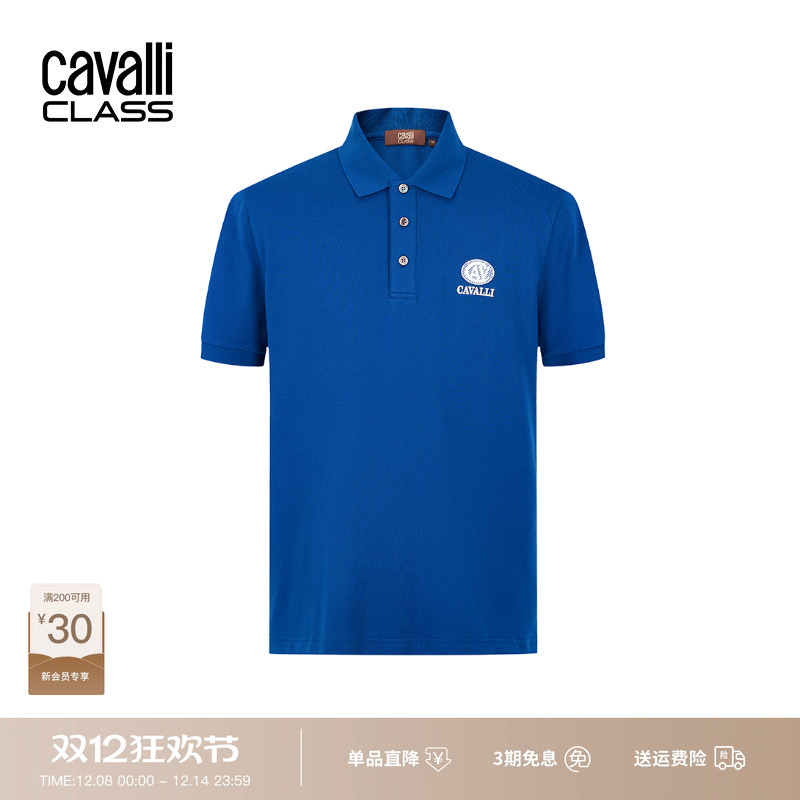 CavalliClass珠地棉polo衫男