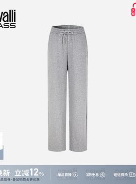Cavalli Class卡沃利轻奢系带松紧腰休闲裤女25春秋运动直筒长裤