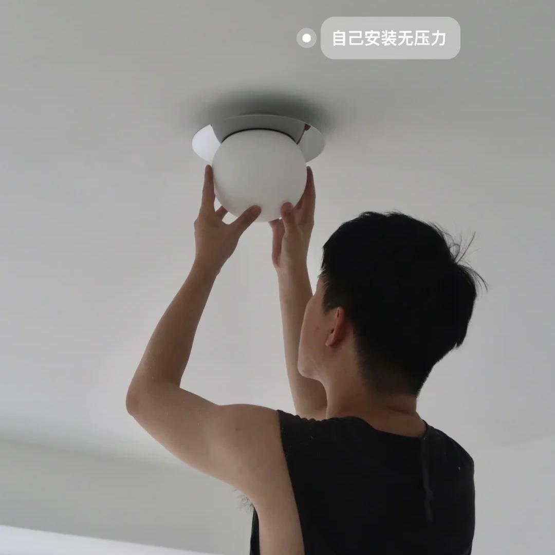Atoki玻璃球壁灯咖啡店吸顶简约中古过道阳台入户玄关床头灯镜前