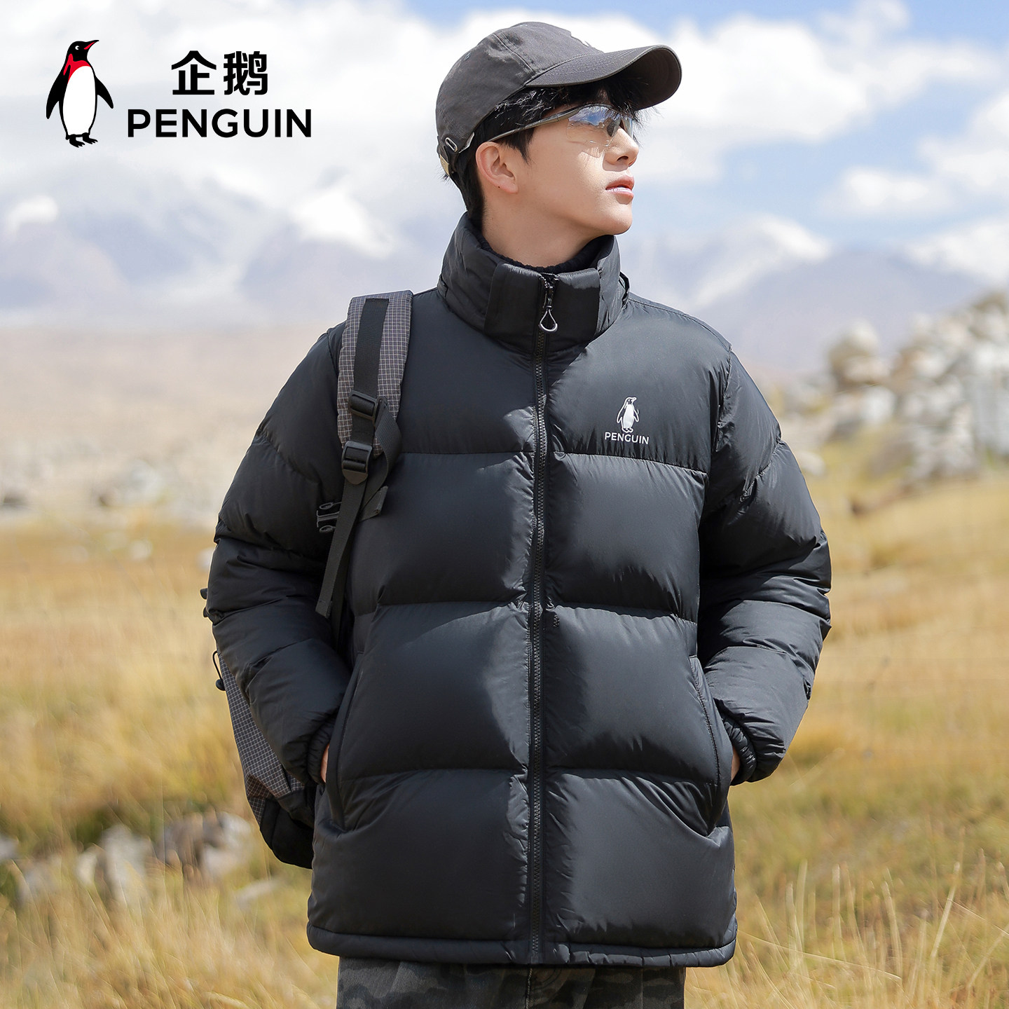 企鹅雪泡芙羽绒服女装2026秋冬新款户外防风男保暖短款西北旅游穿 秋男实拍商品图