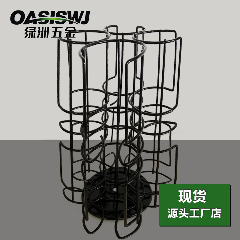 OASISWJ YZ5510Tassimo咖啡胶囊收纳架360°可旋转铁艺架64颗博士