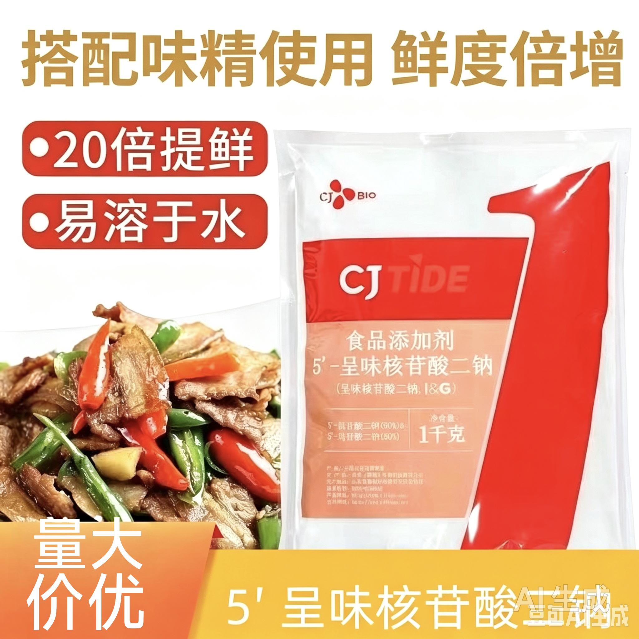 原装正品希杰ig呈味核苷酸二钠提鲜专家提鲜粉增香食品添加剂图片