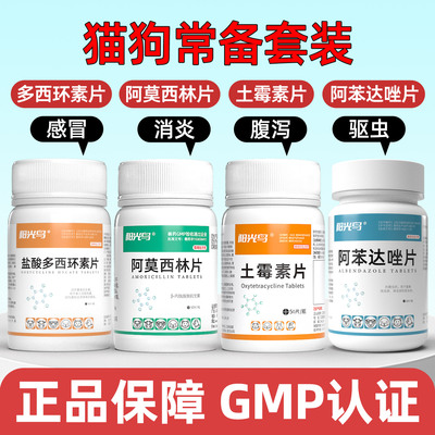 宠物猫狗常备四件套感冒药猫鼻支