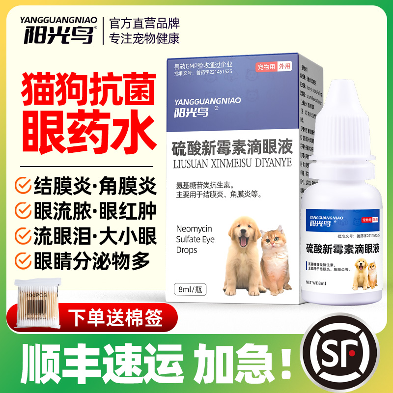 宠物猫咪狗狗滴眼液阳光鸟
