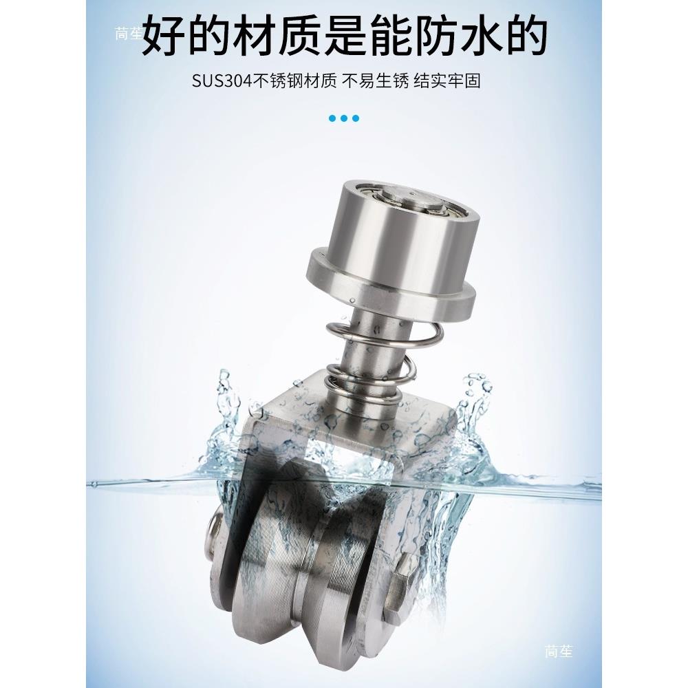 厂家直供不锈钢304 大门电动门配件脚轮滑轮弹簧万向轮配套轨道轮