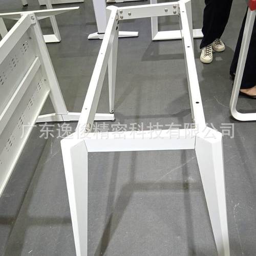 白色喷漆工厂直销办公桌架子会议桌脚支撑架餐桌脚工作台铁制台架