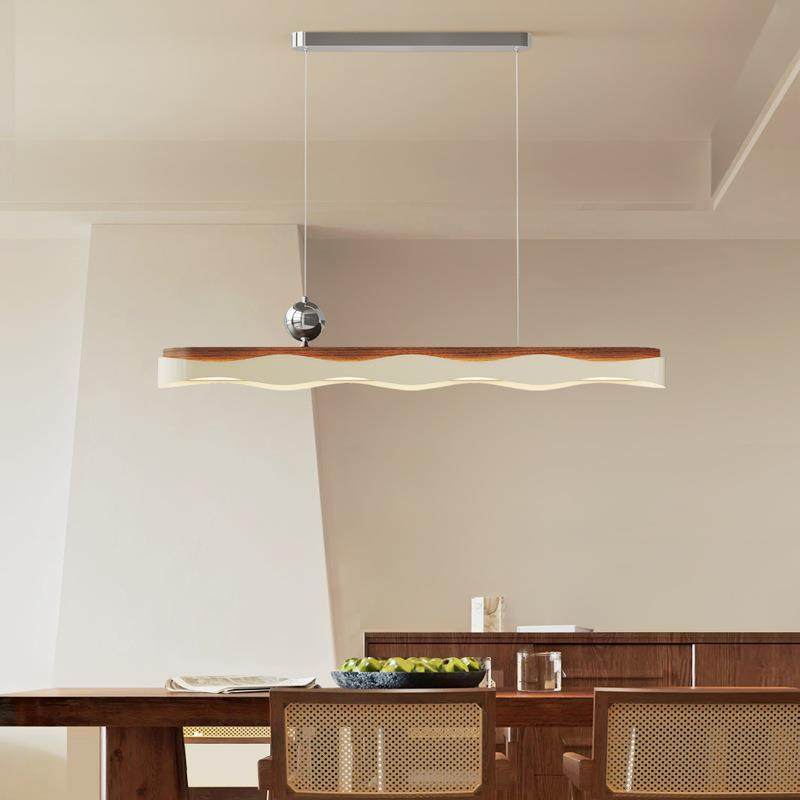 中古法式奶油风长条餐厅吊灯设计大气简约吊灯吧台波浪边中山灯具,电子元器件市场,集成电路（IC）,淘宝优惠券,粉丝福利购,淘宝优惠卷