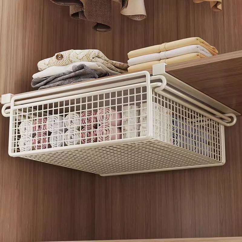 衣柜收纳分层神器抽屉式隔板置物架免钉衣服裤子拉篮柜子内收纳盒