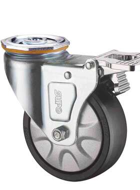 SUPO向荣2.5寸 带双刹车 孔顶 PA 尼龙 万向 脚轮Z03S-03A-63-662