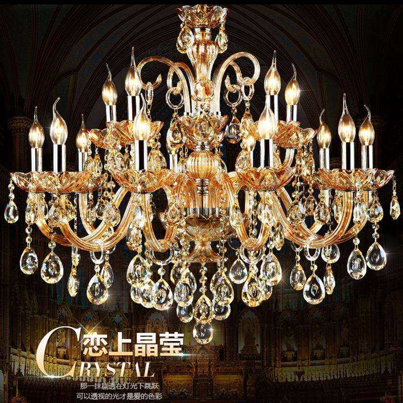 现代简约卧室水晶吊灯欧式客厅灯具美式大气餐厅蜡烛灯轻奢风,金属材料及制品,金属加工件/五金加工件,淘宝优惠券,粉丝福利购,淘宝优惠卷