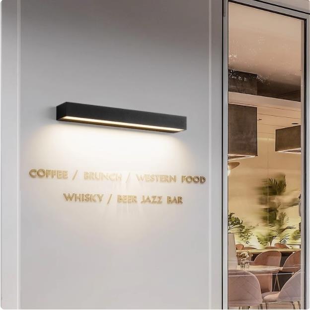 户外壁灯防水长条外墙灯庭院围墙店面门口广告招牌单头床头洗墙灯