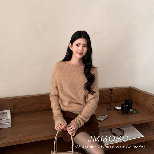 ZY GODDESS-毛山羊绒拉毛软糯宽松长袖毛衣)JQ6209
