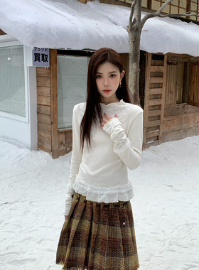 FEIMAO（YIMAO）-少女感小众拼接设计感打底内搭小衫