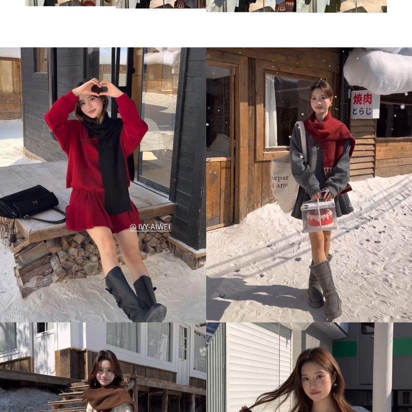 艾薇-撞色刺绣圆领加厚保暖卫衣+减龄A字百褶半身裙套装(配围巾),女装/女士精品,时尚套装,淘宝优惠券,粉丝福利购,淘宝优惠卷