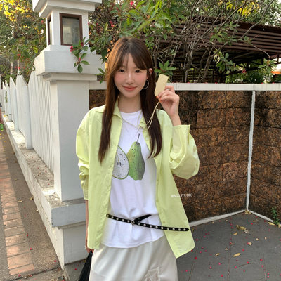 MZI STUDIO-系简约时尚简约显瘦遮肉可外搭衬衫(配包包)MZ88315#