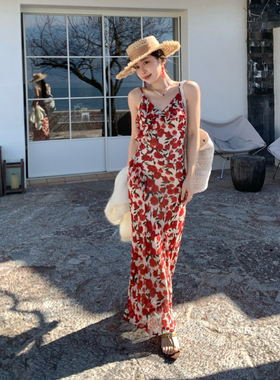 YOOMINI-海边度假风吊带长裙2026初春连衣裙(26年春款)Y11237-DSH