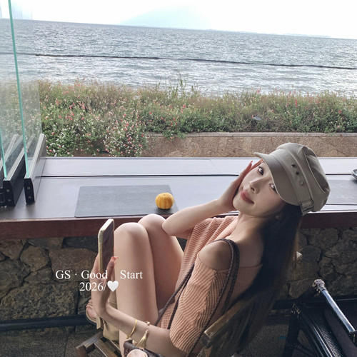 GS.GOOD START-～百搭选手夏季韩系华夫格一字肩休闲针织小衫D117