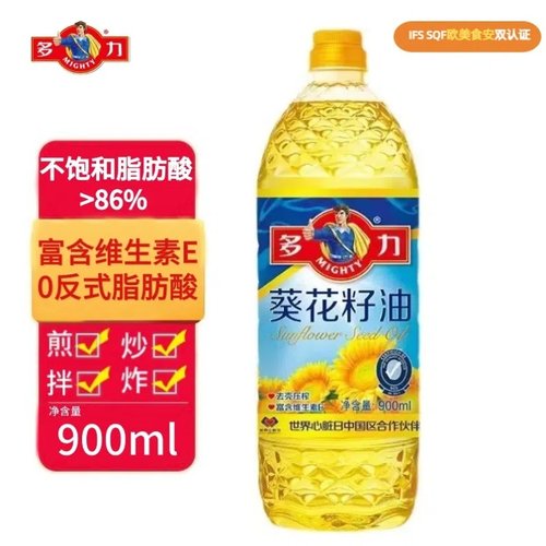 多力900毫升小瓶葵籽油宿舍露营