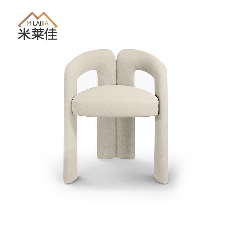 卡西纳新款DUDET杜德餐椅设计师高端意式奶油风家用书桌椅梳妆椅