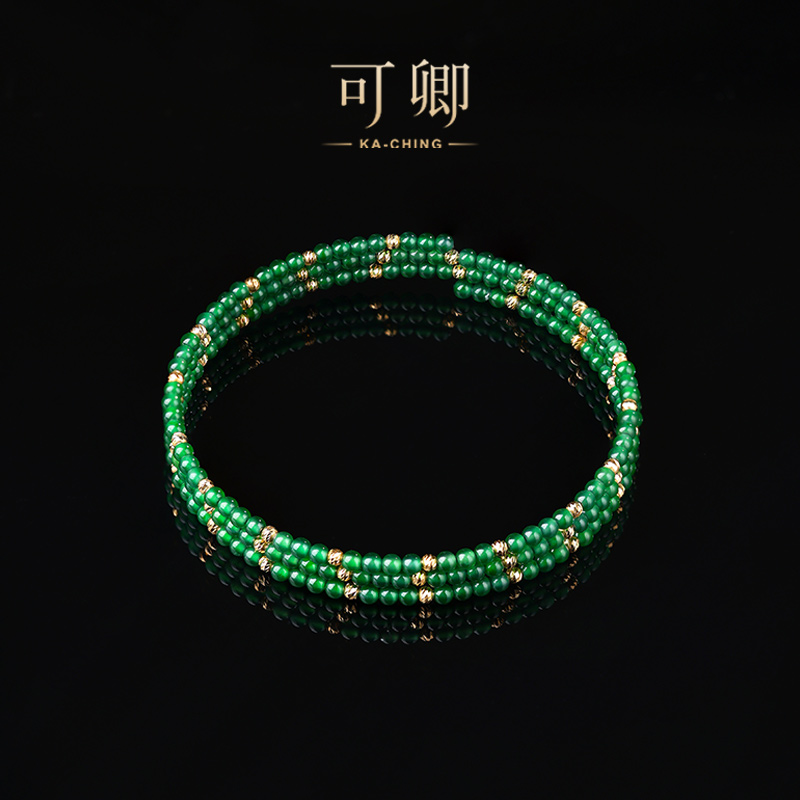 可卿翡翠手镯18k金手链设计款