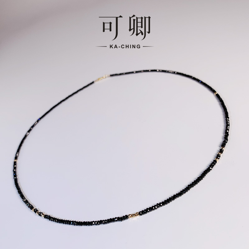 可卿珠宝黑尖晶石项链