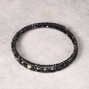 手链女礼 蓝宝石手镯18k金多层手饰彩宝正品 可卿珠宝 宁蓉