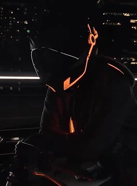 夜间骑行摩托车头盔发光装饰