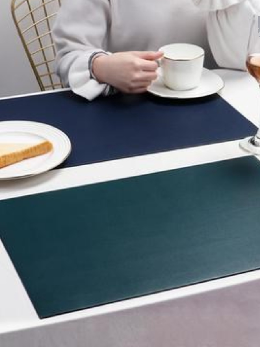新垫西餐革b盘碗隔子防滑垫欧式垫皮油餐桌热垫盘家用餐防垫垫促
