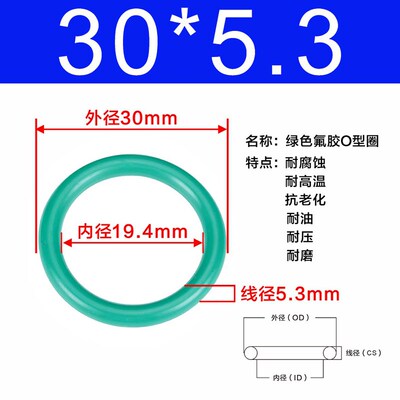 氟胶O型圈内径12.07/12.46/13.64/15.24/16.81/18.42/18.5/20*5.3