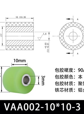 聚氨酯滚轮带环扣包胶轮UMC计米轮UMCL拉线轮UMCM同步器轮主动轮