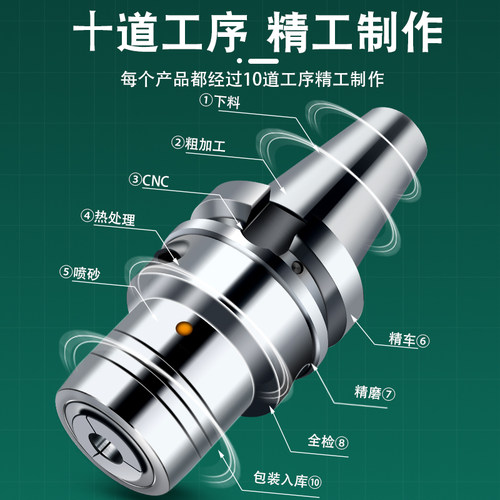 BT30/40/50/HSK63A加工中心液压刀柄HDC08 10 12 16 20 25筒夹HYC
