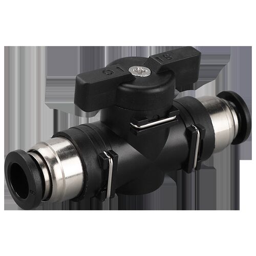 手阀BUC-4 68mm10气管开关阀HVFF泵气动接头快插手动阀门水管球阀