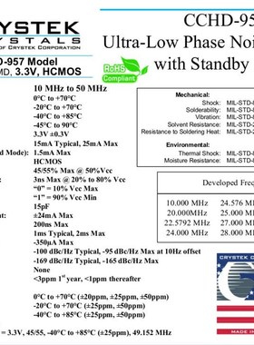 CCHD-957g-25-45.1584MHZ 45.1584M  OSC贴片有源晶振 飞秒 低相