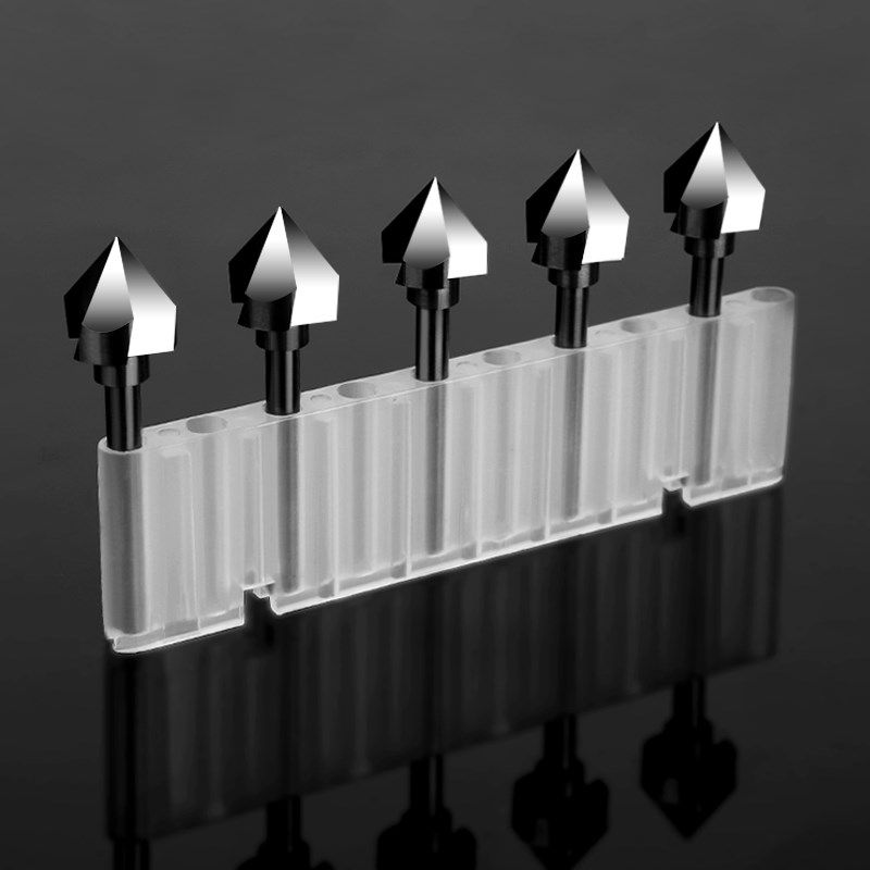 4刃PCB倒角钻头电路板玻璃纤维板CNC雕刻机刀60 90度沉孔 钻头