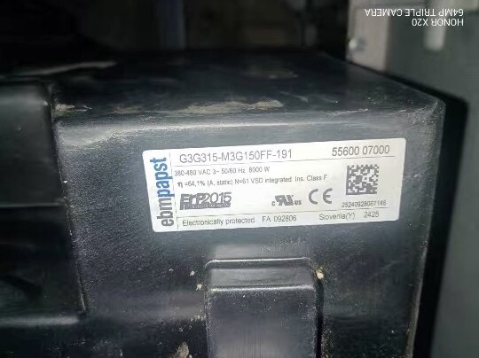 G3G315-M3G150FF德国ebmpapst风机400V冷凝热交换燃气锅炉风扇8KW