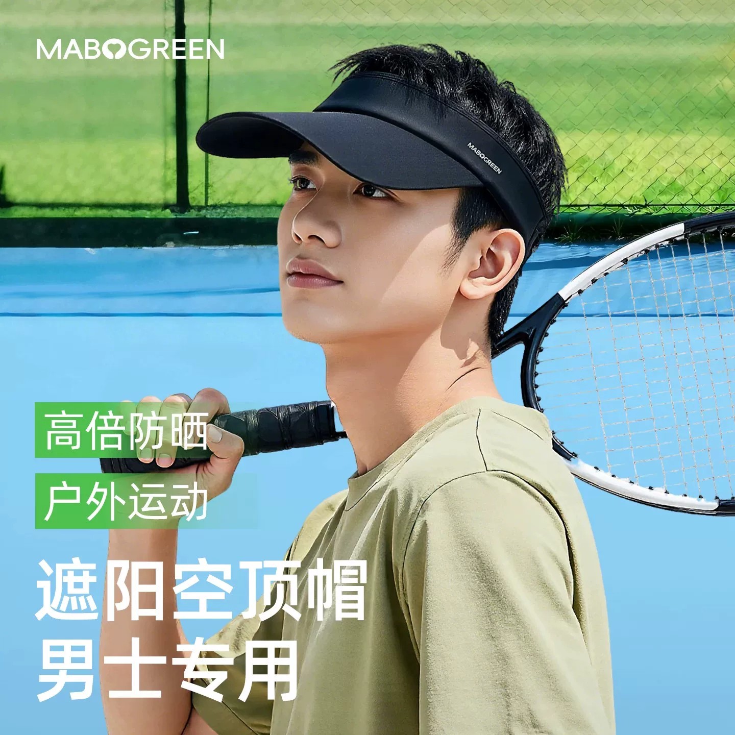 万宝绿男士空顶速干防晒遮阳帽图片