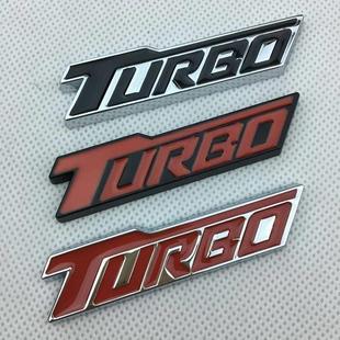 车贴 新款 涡轮增压TURBO车贴标 运动标 金属尾箱车标贴小号个性