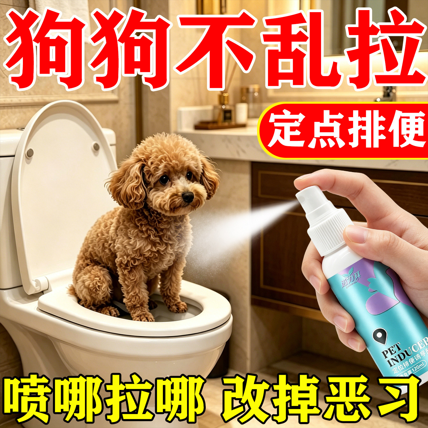 【狗狗定点排便神器】喷哪拉哪
